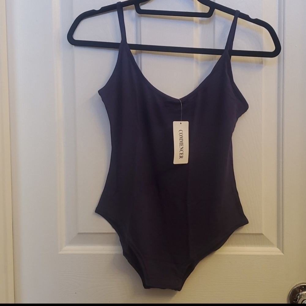 Navy Blue Body Suit by Commencer